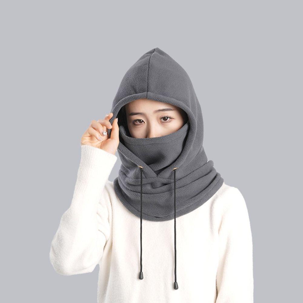 Однотонная маска-капюшон, шапки-бини из поларфлиса для походов и велоспорта, повседневная флисовая балаклава, шапка, женская
