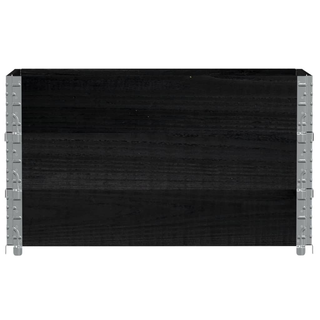 Black Plant Box 100 x 50 cm Solid Pine Wood