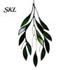 Stained Glass Leaf Art Acrylic Hanging Pendant, Waterproof Sunproof Window Hanging, Decorative Pendant Ornament with Colorful Light Effects for Garden