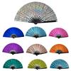 Складной веер, ручной складной веер для летних танцевальных представлений, портативный аксессуар для костюма для вечеринки с декоративным дизайном, портативный