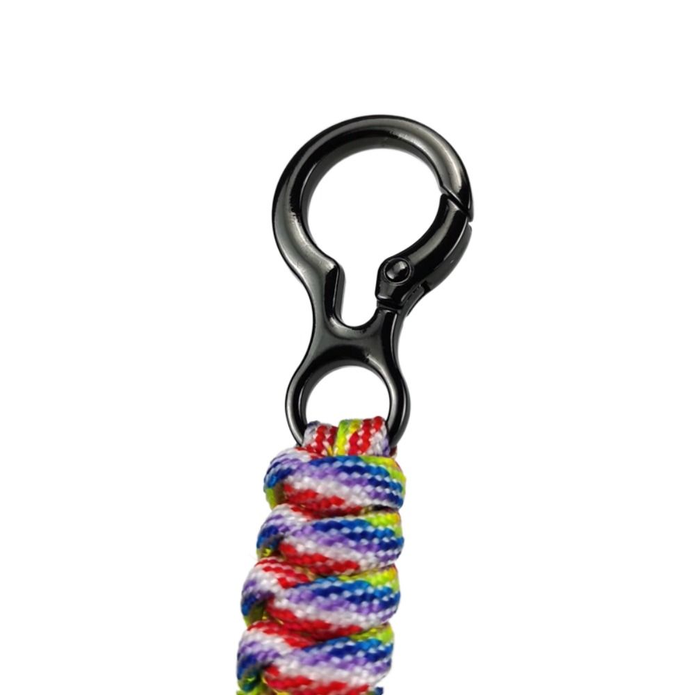 Anti-lost Paracord Keychain Wristlet Strap Braided Woven Keychain Car Key Holder