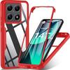 Case for Xiaomi 14T Pro - Full Protection Front Soft TPU and Back Hard PC - Red