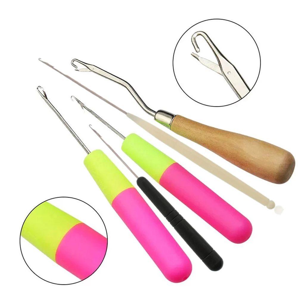 5Pcs/Set Braid Craft Carpets Wigs Knitting Latch Crochet Hair Weave Needle Hair Extensions Hook