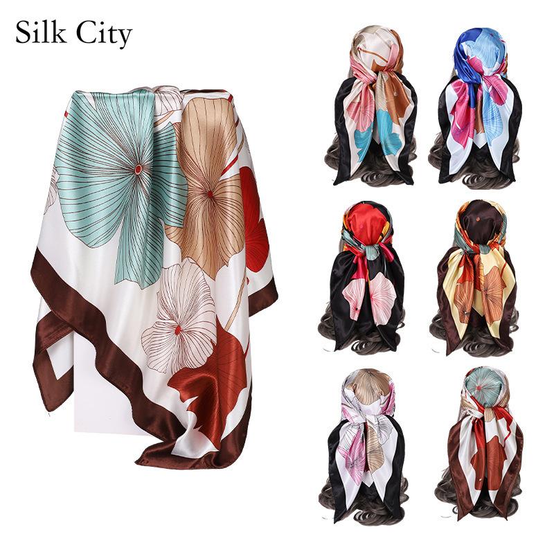 High-quality Luxurious Silk Scarves Headband Scarfs Neck Scarf For Women Chain Silk Scarf Women's Decorative Shawl