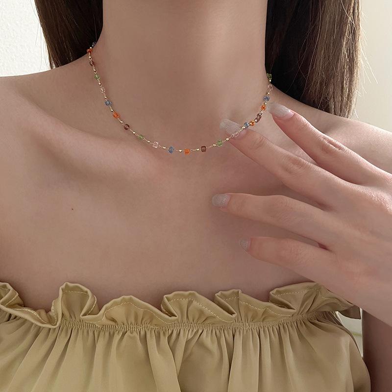 Kiss Jewelry Винтажный Золотой Цвет Жемчужное Бусинное Ожерелье Женское Двойные Цепочки Жемчужный Подвеска Чокер Корейская Мода Ожерелье Украшение