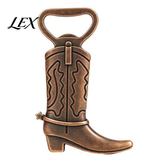 Country Themed Wedding Souvenirs Cowboy Boot Bottle Opener, Durable Zinc Alloy Western Theme Openers with Style Party Giveaways Thank You Card, Unique