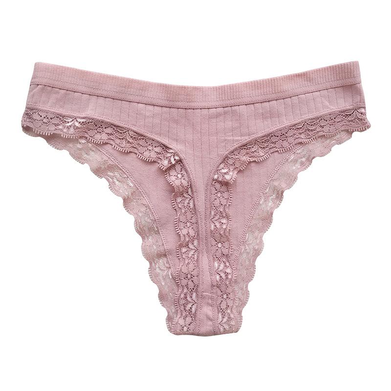 Sexy Thong Lace Black Red Pure Cotton Thong Underwear for Girls Sexy Lace Underwear Panties