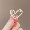 High-end Design Sense Heart-shaped Anti-exposure Brooch Exquisite Niche and Simple Corsage Fixed Clothes and Shirt Pins