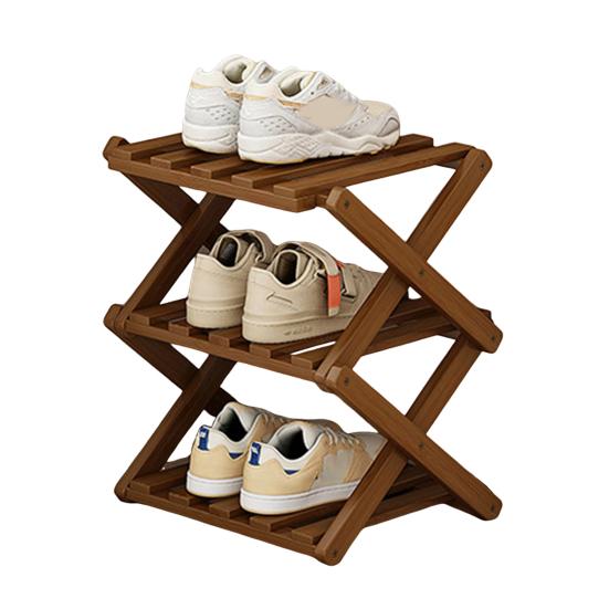 Экономящий место деревянный органайзер для обуви, складная полка для обуви, угловая, устойчивая конструкция, большой размер