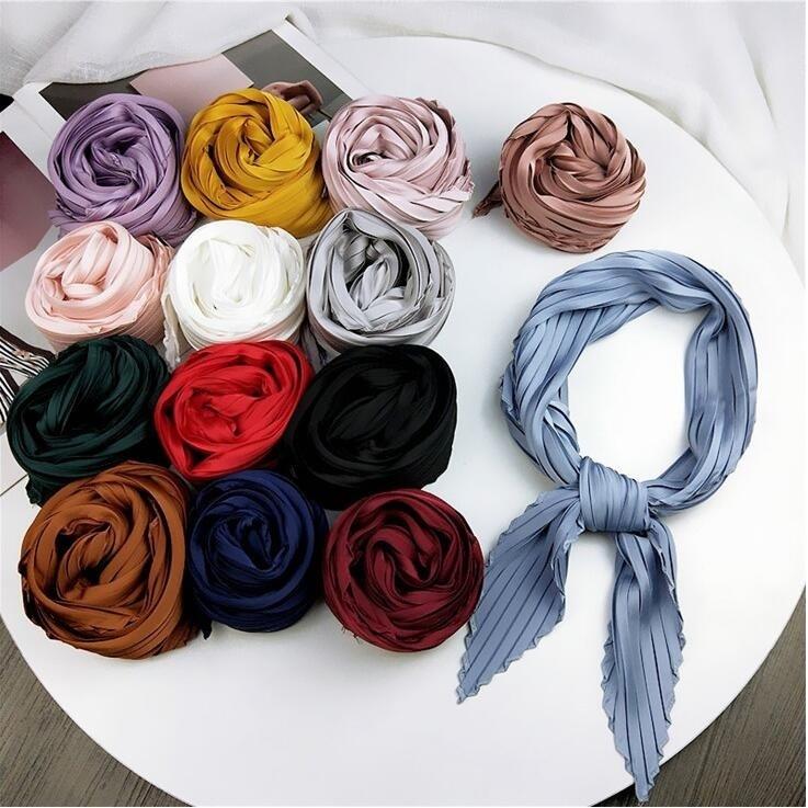 New Fashion Women Decoration Fashion Silk Satin Handkerchief Small Neck Scarf Square Scarf