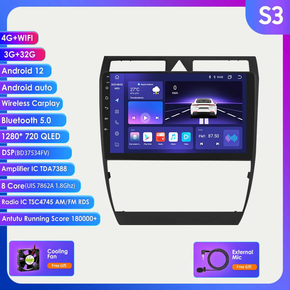 Hizpo 4G+WIFI 2 Din Android Авто Радио для A6 C5 1997 - 2004 S6 RS6 Carplay Автомобильный Мультимедиа GPS 2din Авторадио Навигация GPS Головное Устройство Автоаудио Видео