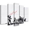 Five Piece Picture Canvas Print Wall Painting Banksy Graffiti