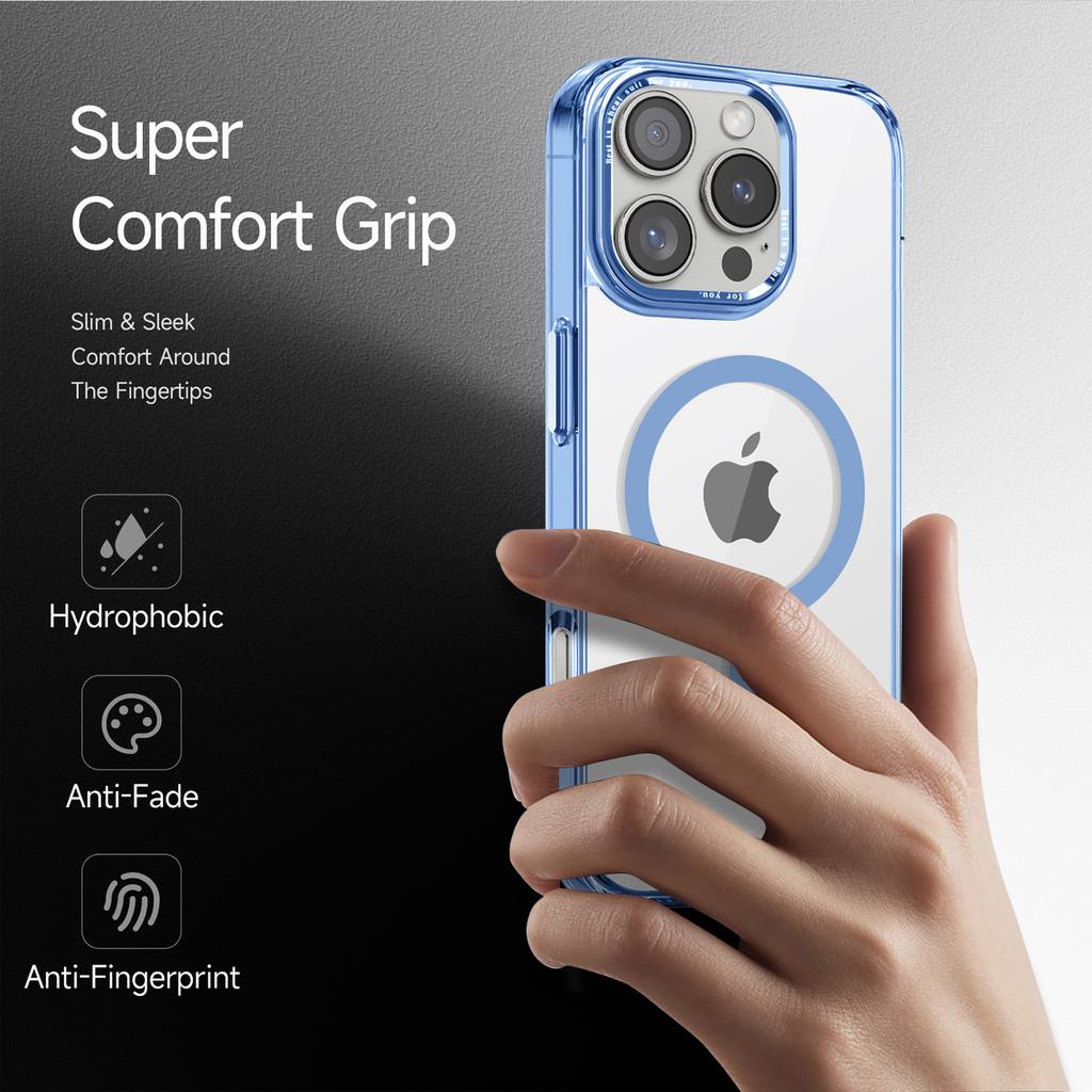 Чехол для iPhone 16 Pro Max, совместимый с MagSafe, прозрачная накладка для телефона из ТПУ+ПК