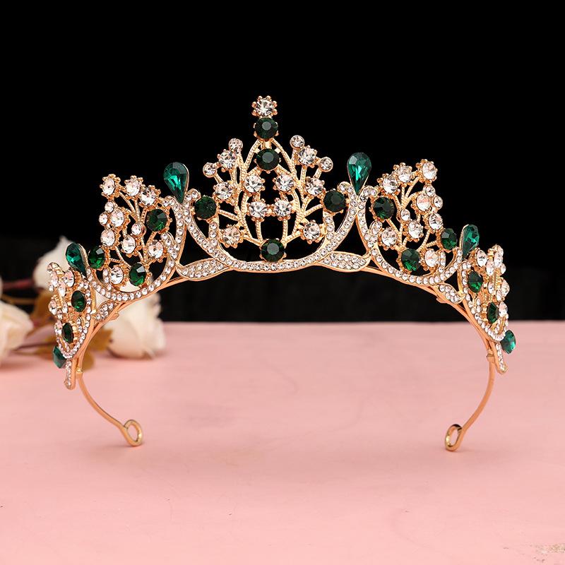 Crystal Red Princess Crown Headdress: Sweet Bridal Hair Accessory & 18th Birthday Gift