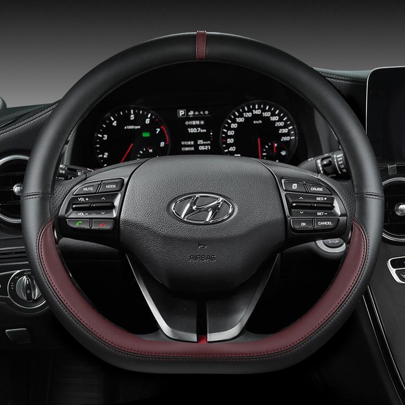 Чехлы на руль автомобиля 38 см для Hyundai i30 Creta Tucson ix35 Solaris Elantra Santa Fe Kona i40 Palisade, автоаксессуары