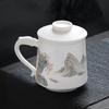 Dehua Ceramic Tea Separation Office Mug with Crystal Infuser