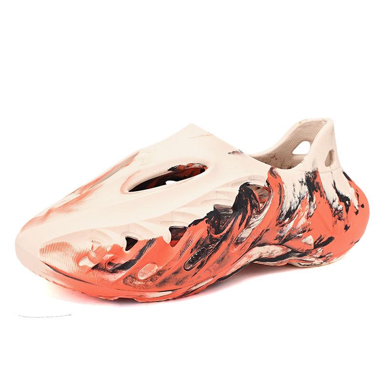 Пляжные сандалии унисекс из ЭВА для мужчин и женщин, полые садовые туфли, дизайнерские тапочки с дырками, кроссовки, водная обувь, тапочки без застежек