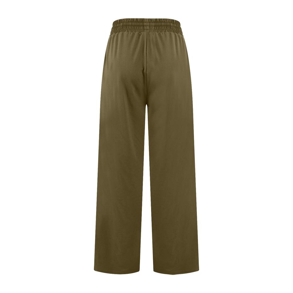 Женские спортивные штаны для йоги, широкие штаны с высокой талией, пижамные штаны, удобные свободные штаны для тренировок с карманами