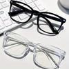 2pcs Fashion Anti-Radiation Eyeglasses Transparent Retro Unisex Computer Glasses Anti-Blue Lens Eyewear Casual