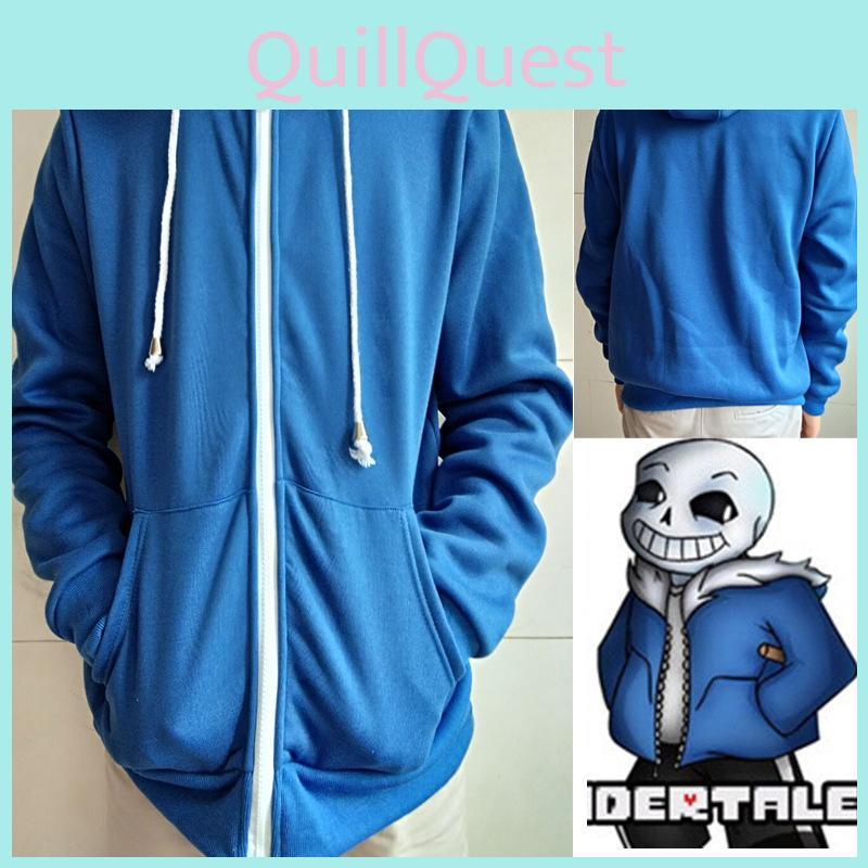 Стильный игровой костюм для косплея Undertale Sans, худи, комплект с перчатками и чулками