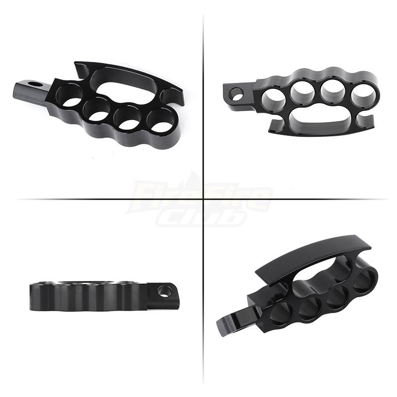 Подножки для мотоцикла, черные хромированные подставки для ног, педали с ЧПУ, подножки для Harley Sportster Softail Dyna Road King Cafe Racer Chopper