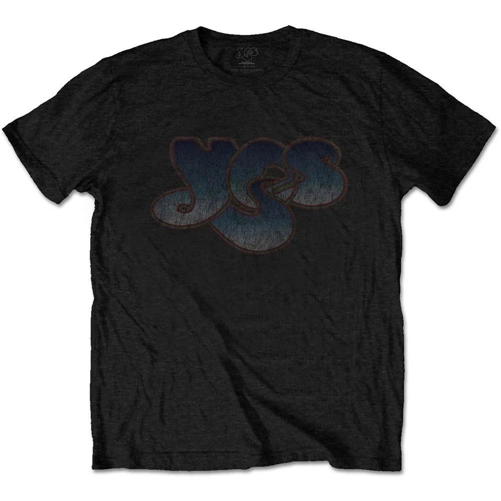 Men's Yes Vintage Logo Slim Fit T-shirt Medium Black