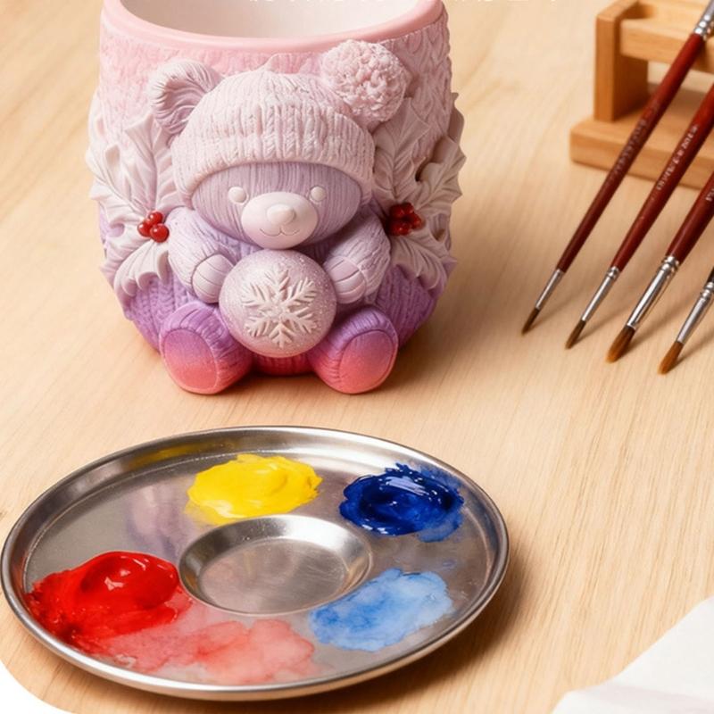 Силиконовая форма-горшок в виде медведя DIY Креативный инструмент для рукоделия для изготовления домашних горшков из смолы и цемента Держатели для украшений Уникальный подарок для любителей рукоделия