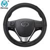 Оригинальная кожаная накладка на руль DERMAY для Toyota Prius 20 30 Prius C Prius V Автоаксессуары