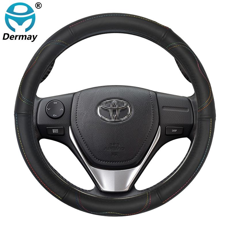 Натуральная кожаная оплетка на руль автомобиля для Toyota Land Cruiser Prado 90 100 120 150 200 300 Fj Cruiser Автоаксессуары