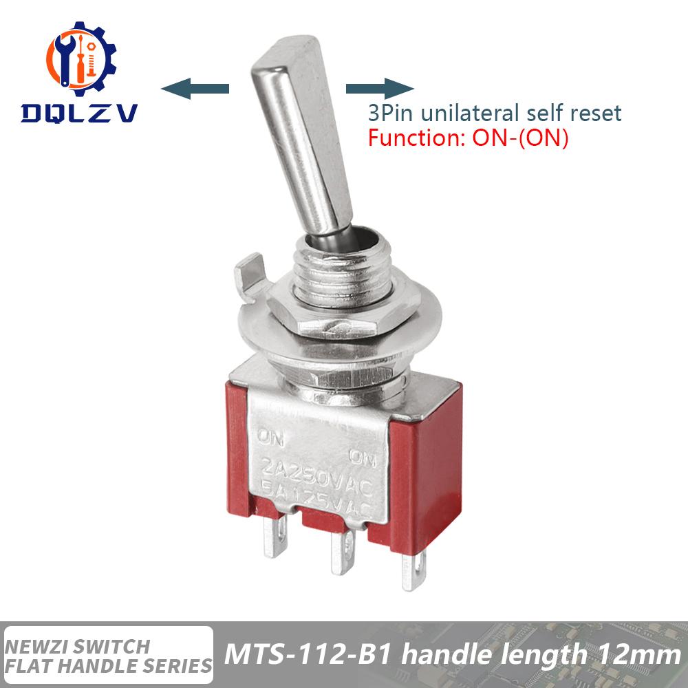 SH T80-T Series Flat Handle 6.35mm Panel Mount Mini Toggle Switch For RC Model Remote Controlller