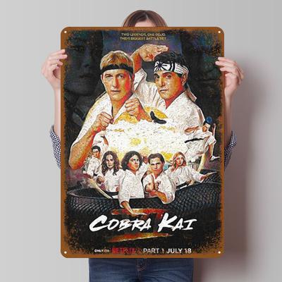 Постер сериала «Кобра Кай», декоративная табличка, украшение комнаты, изготовленная на заказ металлическая табличка для украшения стен, ретро-стиль для дома, мужской стиль.
