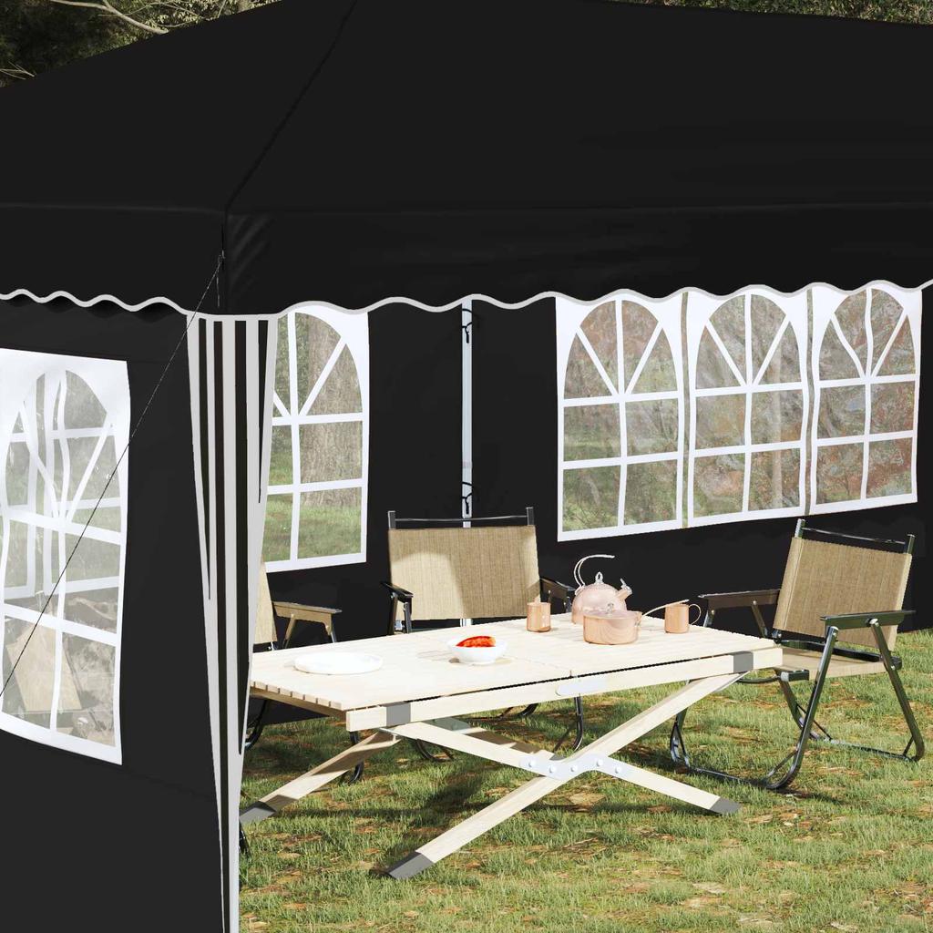 Pop up Party Tent 575 x 289 x 245 cm Black