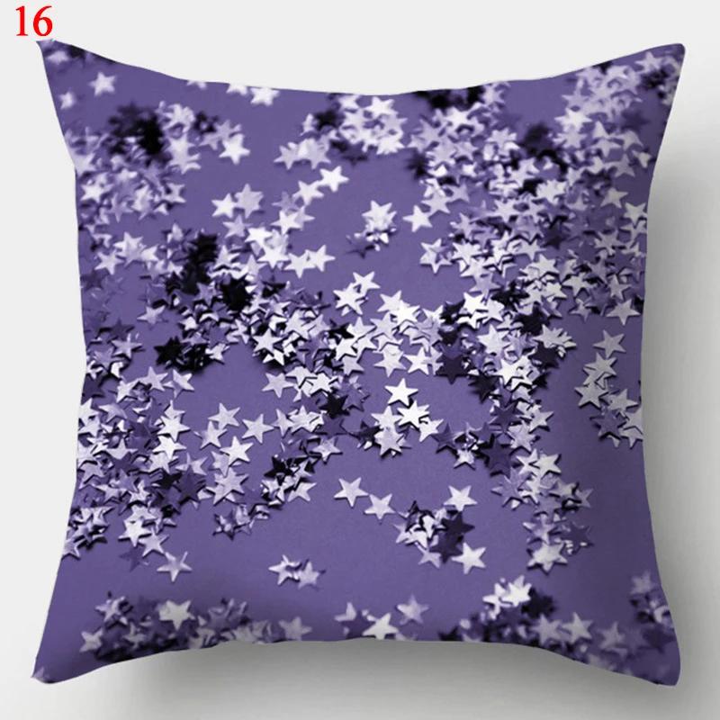 Purple Geometric Pillowcase Decorative Cushion Cover Home Sofa Decor Square Throw Pillow Covers 45*45 Pillowcases40x40cm 50x50