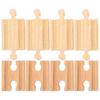 8 Pcs Train Track Accessories Wooden for Trains Toys Model Playset Tracks Railway Playthings DIY 3 Year Old