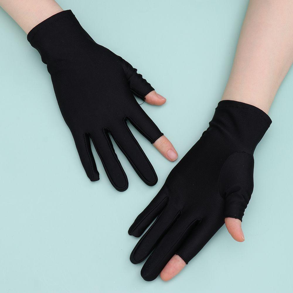 Sun Protection Two Finger Touch screen Driving Gloves Summer Mittens Thin Spandex Gloves
