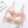 Sexy Women Thin Push-up Bra Adjustable Shoulder Straps Dot Print U-Shaped Beauty Back Wireless Anti-sagging Brassiere