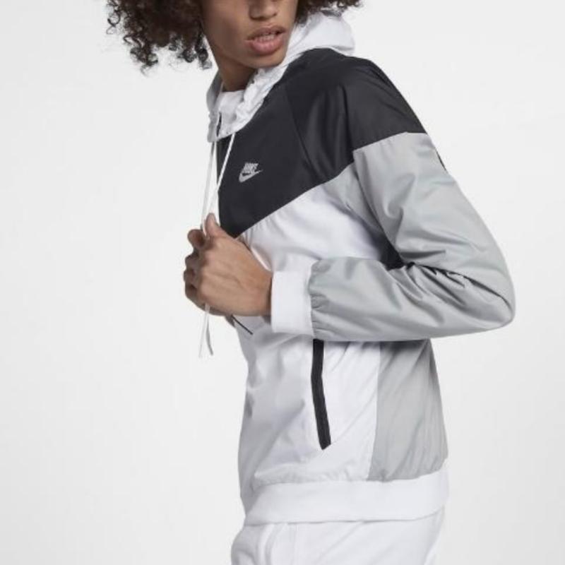 Nike Логотип бренда спортивной тренировочной одежды Windrunner Куртка с капюшоном и рукавами реглан с длинным рукавом Мужские куртки 727325-101