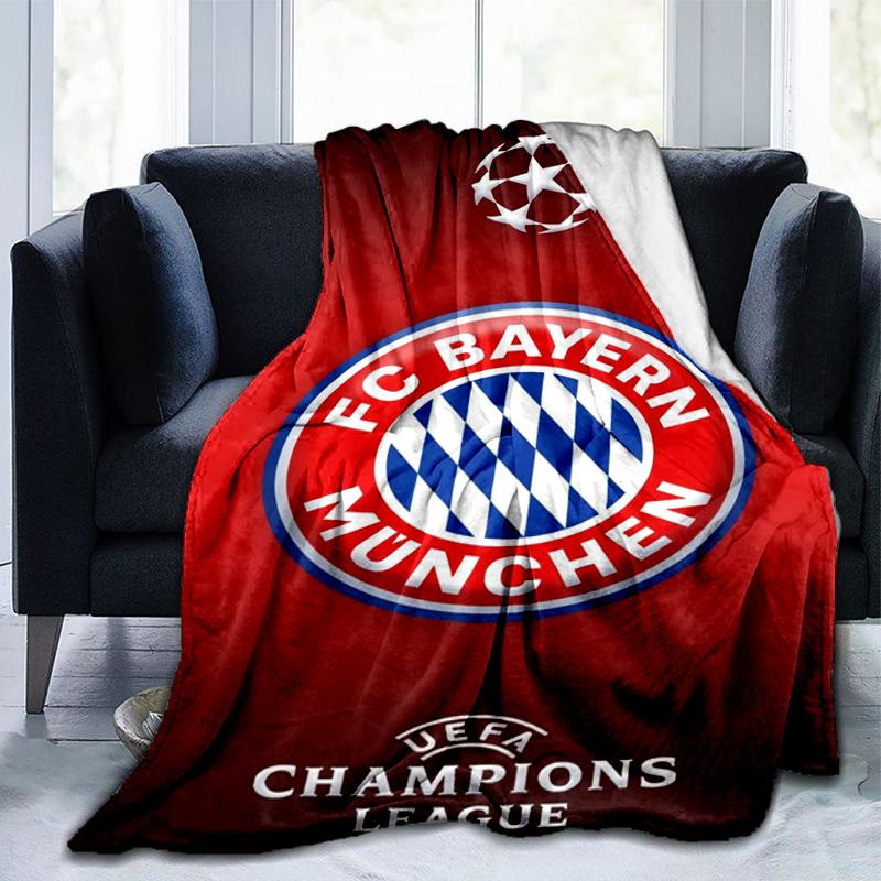 Munich FC Crest Printed Throws Blanket Soft Flannel Blankets for Couch Bed Gifts for Men Women Picnic blanket Christmas gifts