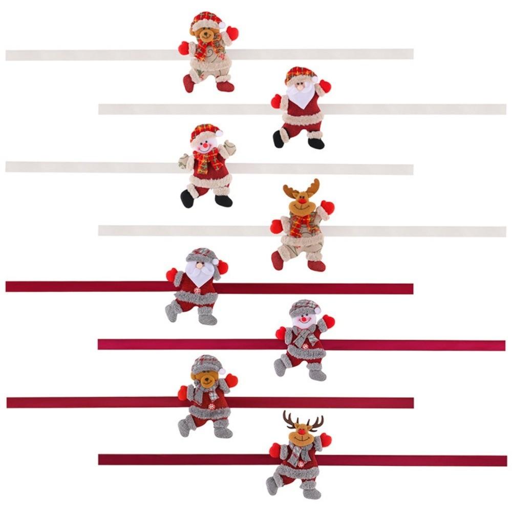 2pcs Adjustable Christmas Doll Curtain Tiebacks Creative Curtain Fixer Window Curtain