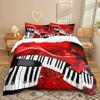 Piano Series 3D Digital Printing Three-Piece Bedding Kit Bed Sheet Quilt Cover