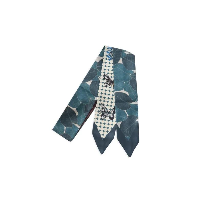 New Summer 130*7 Ins Small Hairband Lovely Print Long Silk Scarf Wrist Ribbon Skinny Scarf For Women