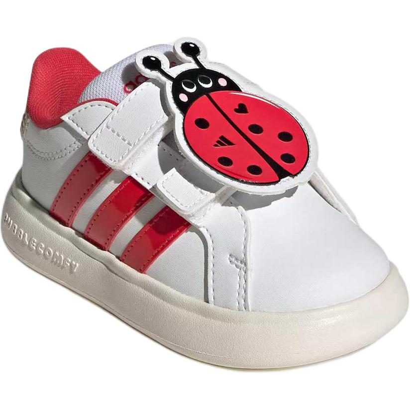 adidas Grand Court 3.0 Bubble TD Облачно-белый Чистый рубин Небесно-белый Детские кроссовки KJ8652