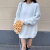 Women's Korean Style Loose Mink Cashmere Pullover Sweater - Candy Color, Thickened, Autumn/Winter Knit