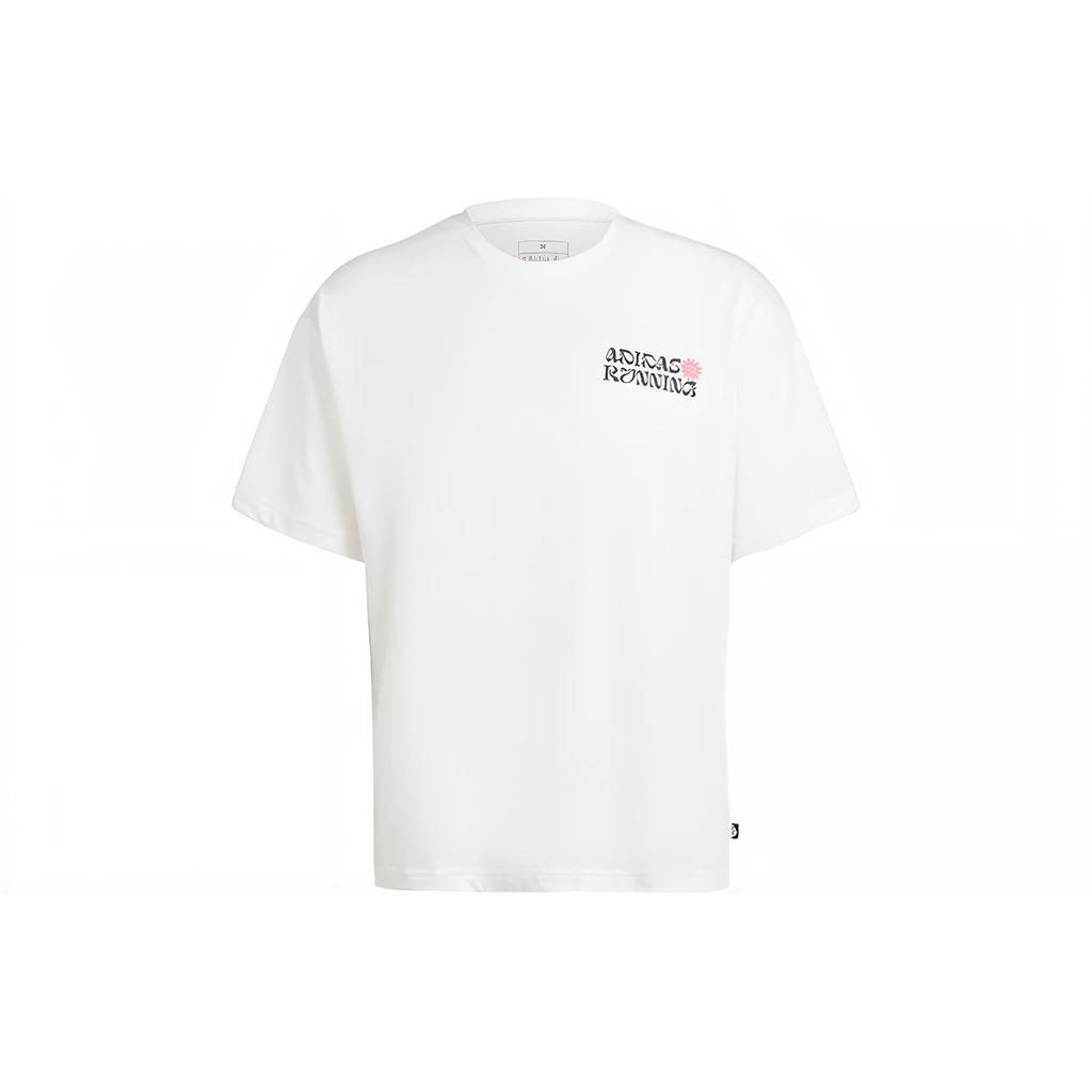 Adidas BREAK THE NORM T Shirts Unisex White Crew Neck Moderate Straight Fit IK2123