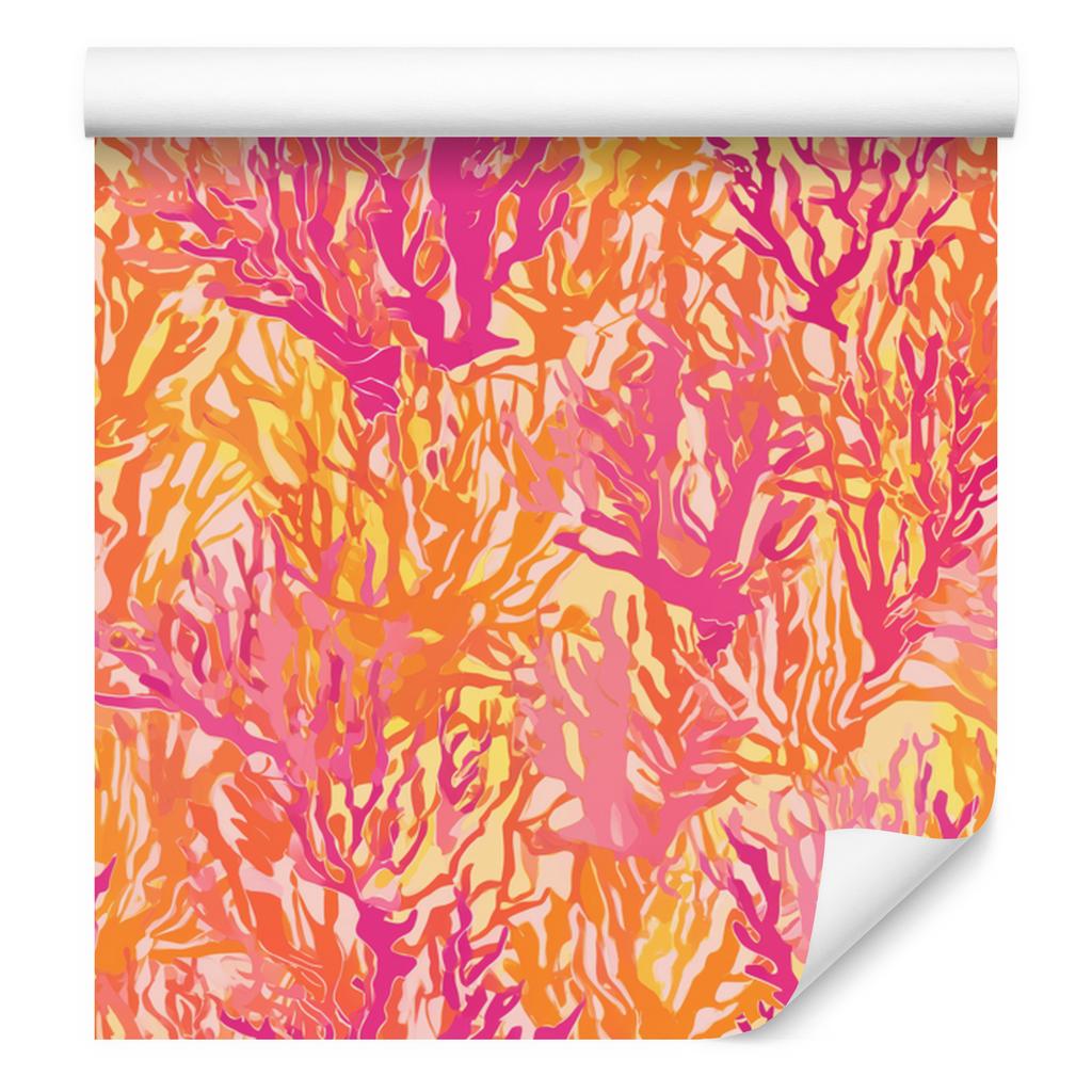 Peach, coral and pink background wallpaper for living room and bedroom 50x1000