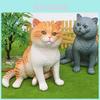 Реалистичная модель кошки из ПВХ для детей, развивающая игрушка и элемент декора дома