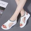 2025Women Sandals Breathable Comfort Shopping Ladies Walking Shoes Wedge Heels Summer Platform Sandal Shoes Mujer Plus Size