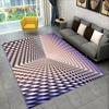 3D коврик с иллюзией вихря, абстрактный геометрический оптический ковер, ковер для гостиной, спальни, дивана, коврик для двери, декор, нескользящий напольный коврик