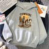 The Cowgirl And Her Cow And Horse Live In The West Hoody Woman Hip Hop Street Hoodies Crewneck Pocket Clothes Loose Pullover