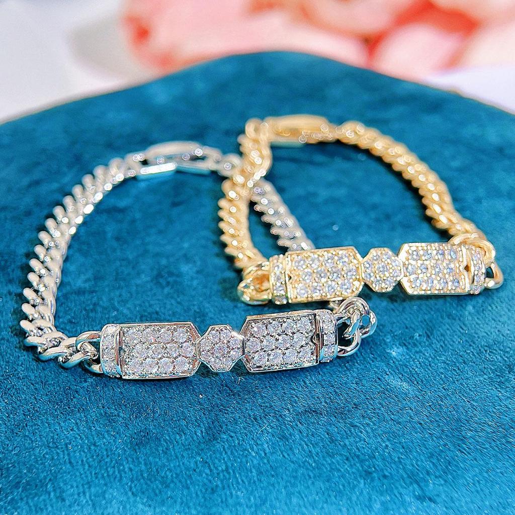 WWJ корейская мода золотая вращающаяся цепочка на руку ювелирные изделия маленькие циркониевые женские ювелирные изделия теннисный браслет элегантные праздничные украшения